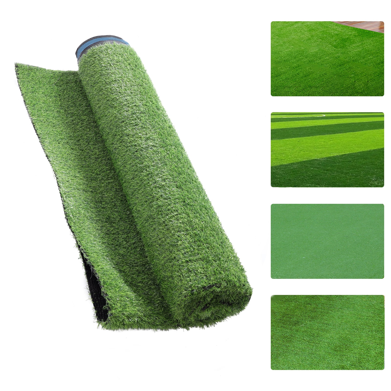 Miumaeov Realistic Artificial Grass Turf with Drainage Holes, Indoor