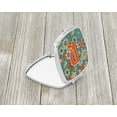 thumbnail image 2 of Letter R Flowers Retro Blue Compact Mirror CJ2012-RSCM, 2 of 4