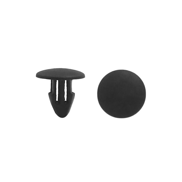 40Pcs 5mmx9mmx7mm Grapas de Plástico Negro Vehículo Coche Panel Puerta Remaches Cabeza Redonda