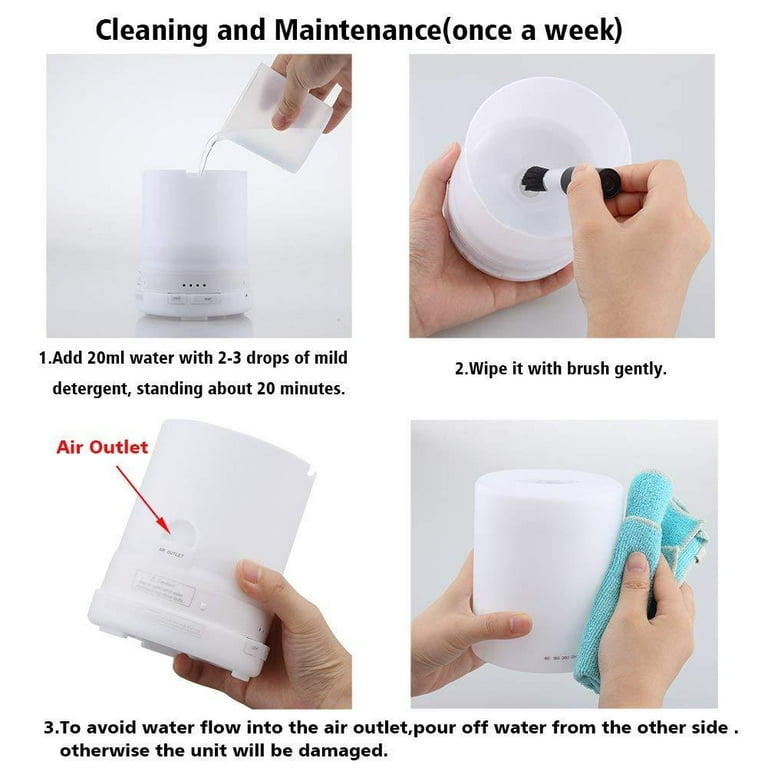 Turret Shape Essential Oil Diffuser & Humidifier - 200ml, 7 Colors, Auto Shut-Off, Ultra Quiet