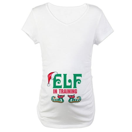 

CafePress - Elf In Training Maternity T Shirt - Cotton Maternity T-shirt Cute & Funny Pregnancy Tee