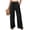FH60_Black, variant on Tie-Cuff Pants Women Summer Lounge High Wiasted Wide Leg Trousers Y2k Baggy Business Casual Travel Slacks with Pockets Dark Gray S