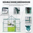 thumbnail image 4 of 8x8FT Greenhouse with Quick Setup Structure&Roof Vent, Polycarbonate Greenhouse, Aluminum Large Walk-in Greenhouse for Garden Outdoor Backyard, 4 of 8