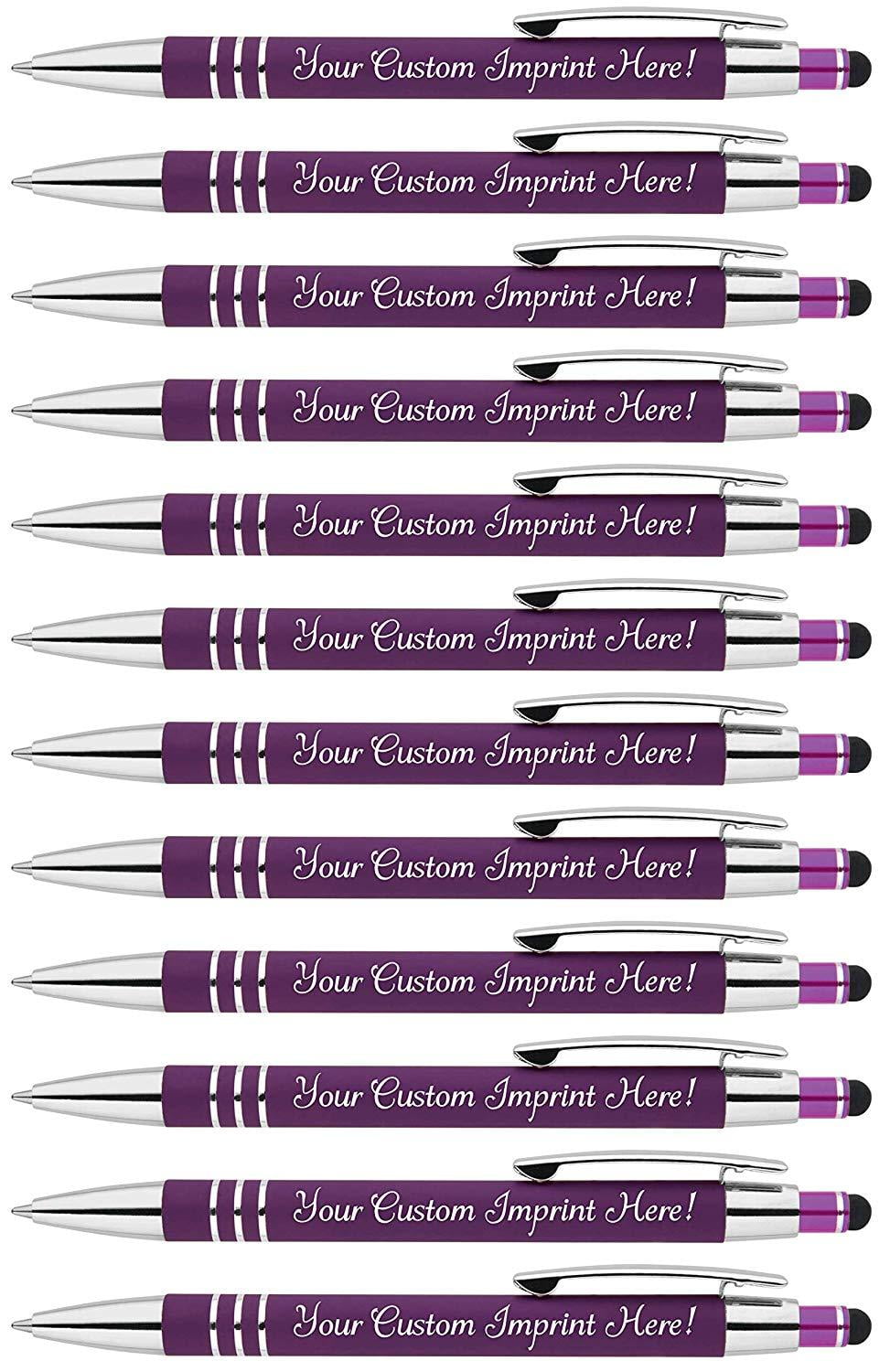 X 20 Misprint Bulk Lot Metal Soft Touch Alpha Stylus Click Pen Pens Gray 