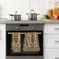 thumbnail image 4 of Yayeee 100% Cotton Hand Towels for Bathroom 16" x 28" Soft Absorbent Kitchen Towel, Retro Abstract Eagle, 4 of 7