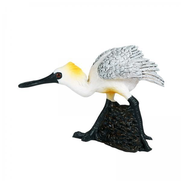amagogo 2xMini Black Faced Spoonbill Figurine Animal Statue Toy for Kids Ages 3+ Gifts