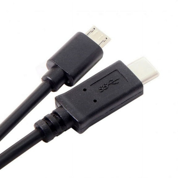 JSER Reversible Design USB 3.0 3.1 Type C Male Connector to Micro USB 2.0 Male Data Cable for Laptop Phone