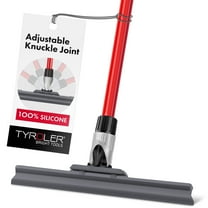 Tyroler Bright Tools Floor Squeegee 11.8" 100% Silicone Head, 55.1" 4-Part Anti-Rust Aluminum Handle