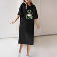 thumbnail image 2 of Ruimatai Women's Summer T-Shirt Dress Round Neck Short Sleeve Casual Loose Flowy Ankle Length Tunic Top for Spring Summer, 2 of 4