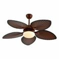 thumbnail image 4 of FETCOI Vintage Ceiling Fan Light Industrial 5 Palm Leaf Blades Chandelier W/Remote 110V, 4 of 11