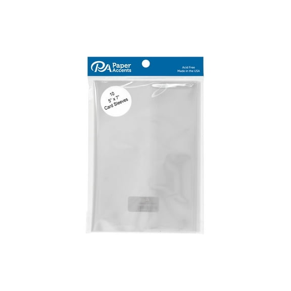 Card Sleeves 5 x 7 Inches 10 Pieces Clear