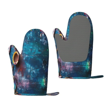 

Lafuoo Abstract Colorful Art Supplies Pattern Silicone Anti-Scalding Gloves Hanging Rope Gloves are Suitable for Kitchen Utensils for Kitchen Baking Cooking Outdoor Barbecue