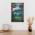 thumbnail image 3 of Vintage Vancouver Cityscape Retro Canadian Tourism with Parks & Urban Landscape Print Poster, 3 of 8
