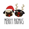 thumbnail image 3 of CafePress - Merry Pugmas Christmas Pug Santa & Reindeer Pajama - Men's Light Loose Fit Cotton Pajama Set, 3 of 7