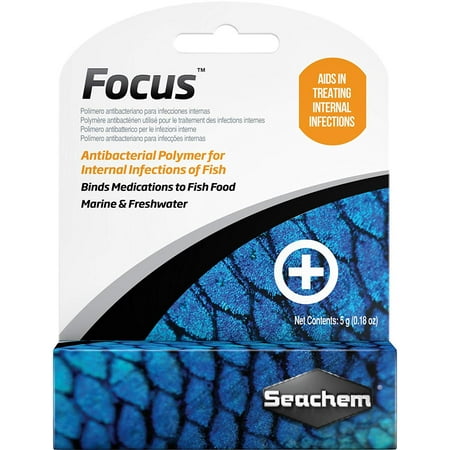 Focus Freshwater and Marine Fish Medication, 5 Grams, May be used alone or mixed with other medications to make them palatable to fish By (Best Marine Ich Medication)