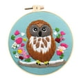 thumbnail image 1 of Abbracc Patterned Cross Stitch Starter Embroidery Cloth Fabric Tools 15cm Owl, 1 of 6