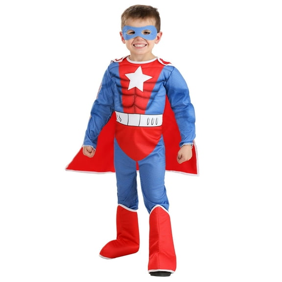 Toddler Boy's Muscle Suit Superhero Costume