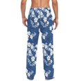 thumbnail image 4 of FORMRS Mens Pajama Pants with Pockets Cotton Sleepwear Lounge Bottoms Sizes S-2XL, Floral Ocean Waves, 4 of 7