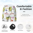 thumbnail image 4 of Kdxio Happy Avocado Print Men'S Swim Trunks With Compression Liner 7 Inch Inseam Quick Dry Swim Shorts, 4 of 7