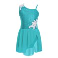 thumbnail image 3 of YONGHS Kids Girls Sequin Ballet Lyrical Dance Dress Sleeveless Spaghetti Leotard Tutu Dress Green 8, 3 of 7