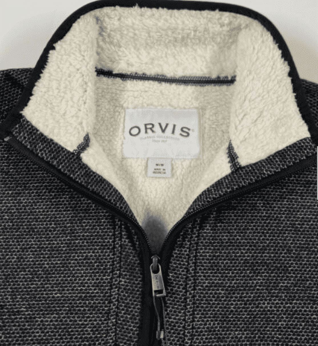 Orvis Men’s 1/4 Zip Fleece Lined Pullover (Medium, Grey)