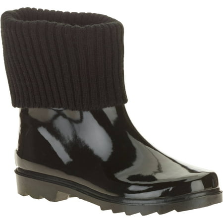 Forever Young Women's Ankle Length Mock-Sock Rain (Best Ankle Boots For Leggings)