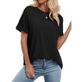 thumbnail image 2 of Sundazz Oversized Tshirts for Women Crew Neck Short Sleeve Tops Summer Casual Basic Tees, S-2XL, 2 of 8