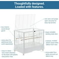 thumbnail image 4 of M optimized Bird Cage 28"x18.7"x23" Tall Iron Bird Cage with Rolling Stand, Lockable Casters, External Feeders & Removable Tray, 4 of 8
