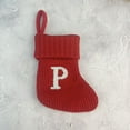 thumbnail image 3 of Christmas Stocking Charm Gift Stocking Embroidered Letter Cozy Classic Knit Christmas Stocking Personalized Xmas Hanging Decoration Home Farmhouse Fireplace Christmas Decor, 3 of 3