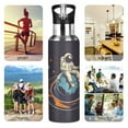 thumbnail image 7 of Yayeee 33oz Double Wall Stainless Steel Water Bottle with Flip Straw, Black Astronaut Record, 7 of 7