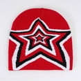 thumbnail image 2 of Womens Winter Hat Star Print Lightweight Warm Pullover Cap Stretchy Casual Soft Comfortable Trendy Beanie Hat, 2 of 3