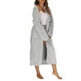 thumbnail image 5 of Flannel Nightgowns for Women Plus Size Zipper Front Bathrobe Winter Warm Nightdress Women's Nightgowns and Sleepshirts Fuzzy Fleece Pajamas with Pockets, 5 of 5