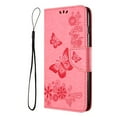 thumbnail image 4 of Feishell Wallet Case for iPhone 16 Pro Max,Retro PU Leather Butterfly Embossed Pattern Full Protection Anti-Scratch Magnetic Clasp Flip Holder Card Slots & Cash Pocket Phone Cover,Pink, 4 of 9