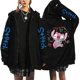thumbnail image 5 of Nuevo en Sudadera con capucha gótica con cremallera de Disney Stitch, sudaderas con cremallera para mujer, sudadera bonita de Anime Harajuku, ropa de calle de Manga con capucha para mujer, 5 of 5