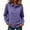 Purple, variant on Plus Size Womens Button Up Shirts Oversized Long‑Sleeve Collared Blouse Casual Daily Wear Tops M-3XL