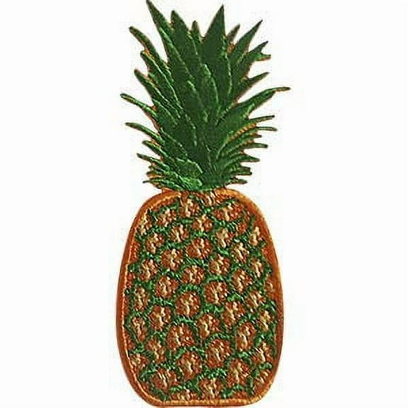 C&D Visionary - Food Realistic Pineapple, Embroidered Iron-on/Sew-on Polyester & Rayon Patch - 2"