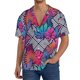thumbnail image 1 of Fotbe Tropical Leaves Camisa Estampada de Manga Corta para Hombre, Casual de Verano, Estilo Playero, Sin Arrugas-Medium, 1 of 5
