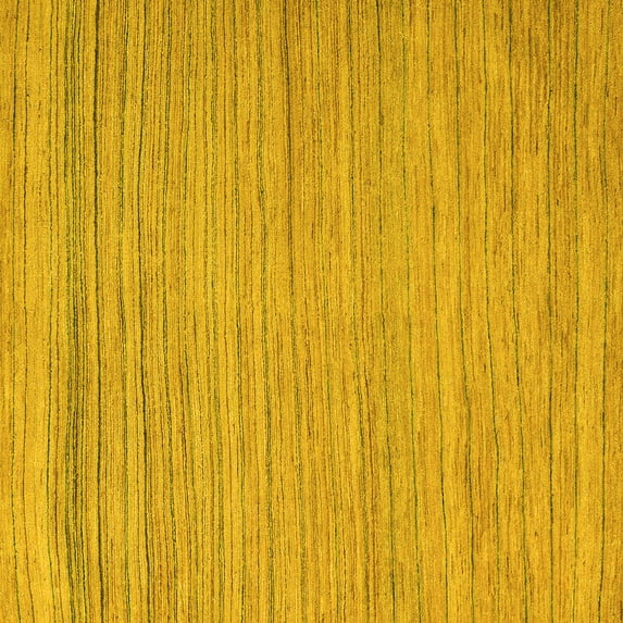 Ahgly Company Indoor Square Abstract Yellow Modern Area Rugs, 3' Square