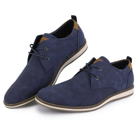 Mens Dress Shoes  Men s Oxford Shoes  Leather Stylish Lace-up Wingtip  Business Casual Formal Derby Shoe Black Size 8