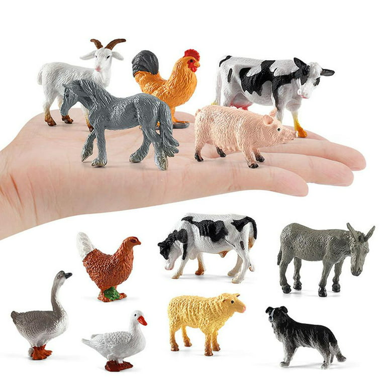 T15732 - Mini Figurines d'animaux de ferme en PVC, Jouets