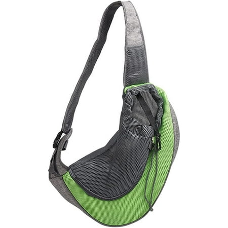 Hgudesign Pet Dog Sling Carrier  Mesh Hand Free Adjustable Travel Safe Puppy Sling Bag Carrier Dog Satchel Carrier for Dogs s Rabbit Small Animals (Adjustable Buckle for Under 5 lbs  Yellow)