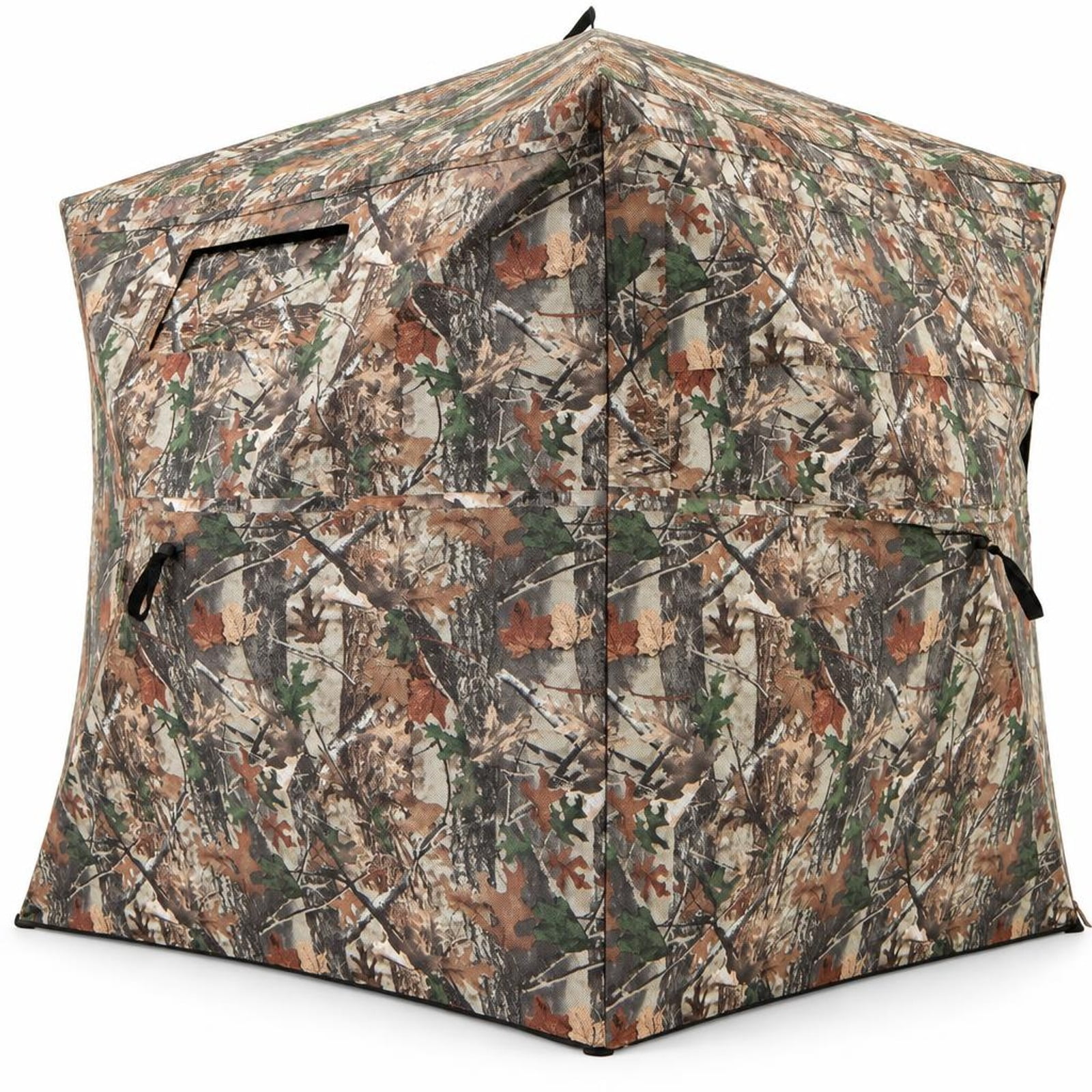 Airfind 360° One Way See Through Hunting Blind Ground Blind with Portable Carrying Bag 150D Oxford Fabric PU Coating Fiberglass Pole Frame