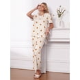 thumbnail image 2 of MINTREUS Pajama Sets for Women Short Sleeve Sleepwear Button Down Pjs Soft 2 Piece Lounge Sets with Pockets, 2 of 7