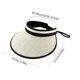 thumbnail image 3 of Sombrero para el sol para mujer con protección solar UV | Ala ancha 12,5 cm | Techo abierto transpirable | Cordón ajustable | Poliéster ligero plegable | Uso para acampar en la playa al aire libre, 3 of 6