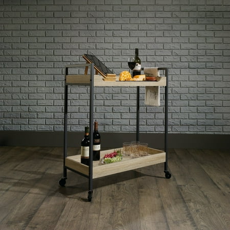 - Sauder North Avenue Serving and Bar Cart, Charter Oak Finish