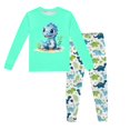 thumbnail image 2 of SXcggal One Ensemble de Pyjama pour Enfants Imprimé Dinosaure Col Rond Manches Longues Pantalon Long Vêtements de Maison (2-9 Ans) Ensemble Mignon et Léger pour Garçons et Filles, 2 of 5