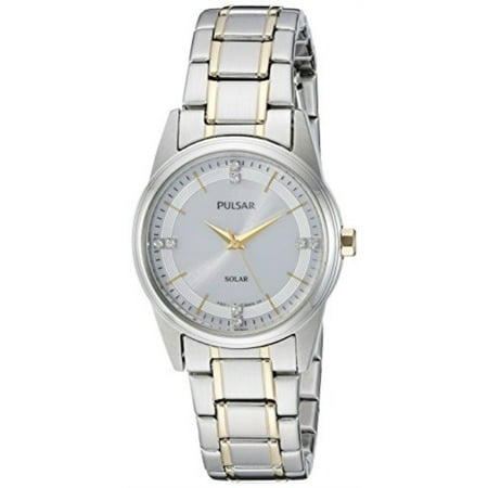 - Pulsar Women's PY5003 Solar Dress Analog Display Japanese Quartz Two Tone Watch