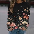 thumbnail image 2 of Jamicy Chandails en Molleton d'Automne pour Femmes 2025 Nouvelle Mode Chemises à Manches Longues pour Femmes Mode Chemises à Manches Longues Col Rond Basique Tee Tri Confortable Hauts Imprimés Blouse, 2 of 4