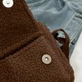 thumbnail image 3 of Lamb wool satchel 2023 new style solid color one-shoulder diagonal bag trendy small square bag, 3 of 6