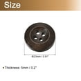 thumbnail image 2 of Uxcell 50Pack Wooden Buttons 23mm 4 Hole Round Wood Sewing Button Craft, Dark Brown, 2 of 4